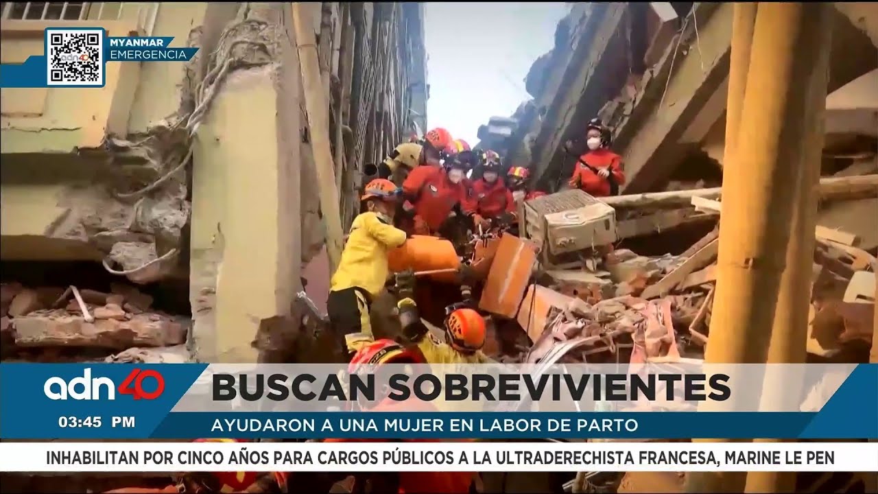 Luego de 60 horas del sismo en Myanmar contin&uacute;an las labores para encontrar sobrevivientes