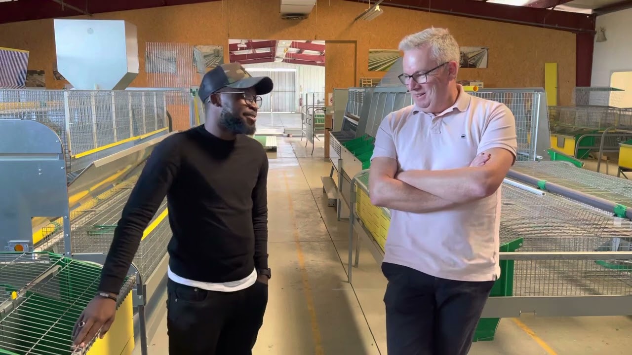 Création de la première cage industrielle lapin tout équipée pour l’Afrique #Chabeauti#Materlap#