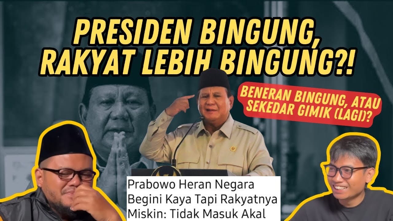 Prabowo Heran Kenapa Negara Kaya Seperti Indonesia Rakyatnya Miskin. Koq Bisa Heran Sih? 