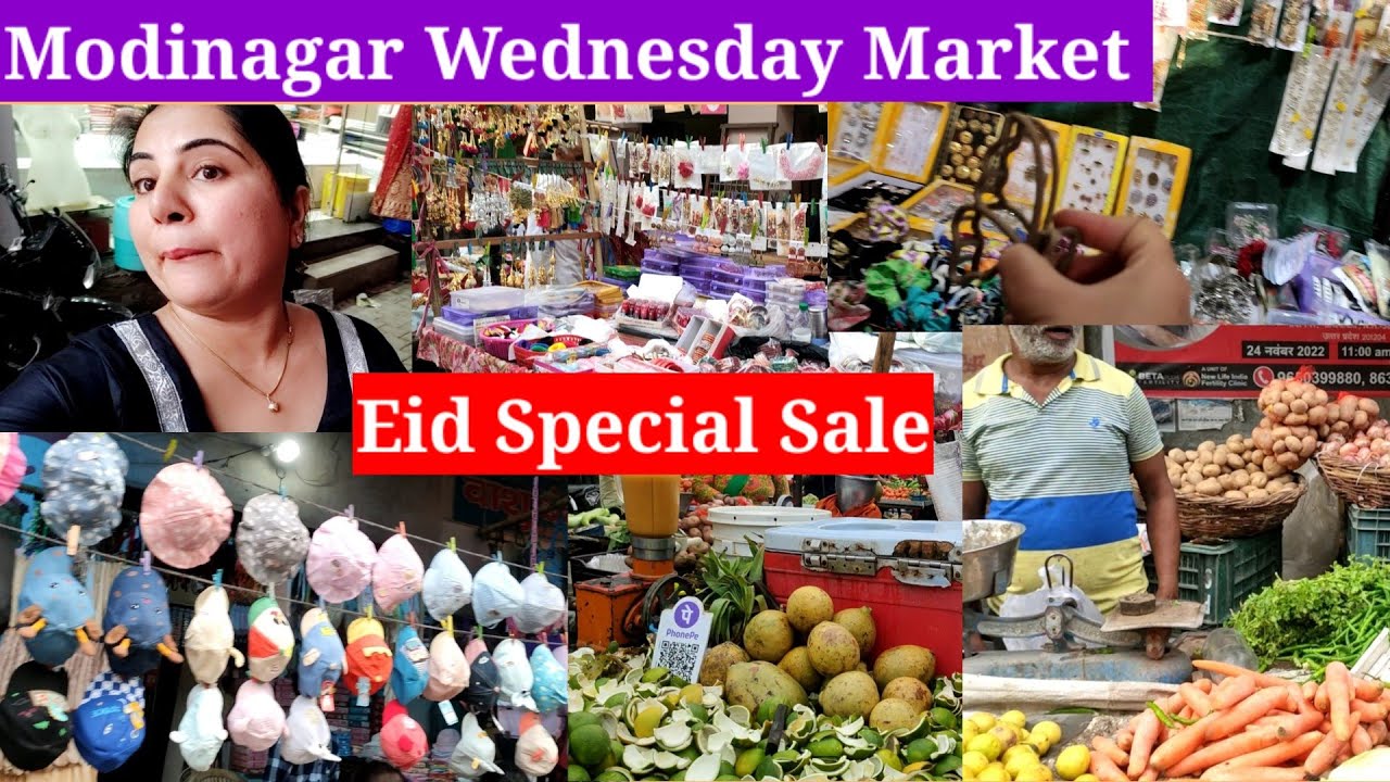 Modinagar Ka Famous Wednesday Market 💕Eid Edition❤️Itna Sasta Market Kahi Nahi Hoga ❤️#shorts