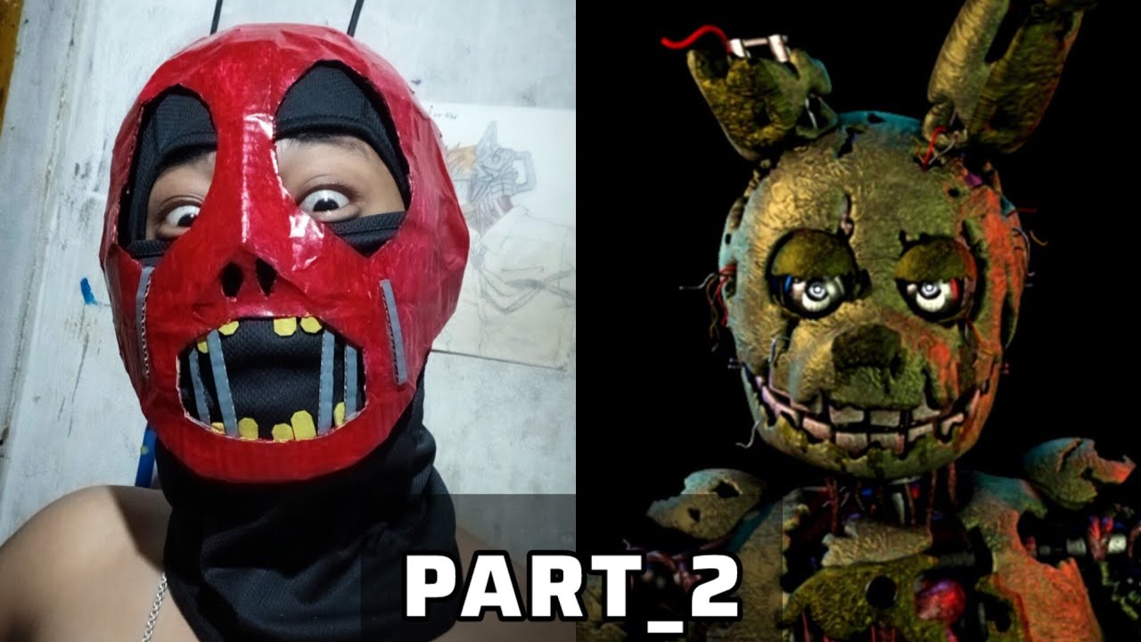 How to Make A Springtrap Mask (Cardboard Tutorial) Part 2!