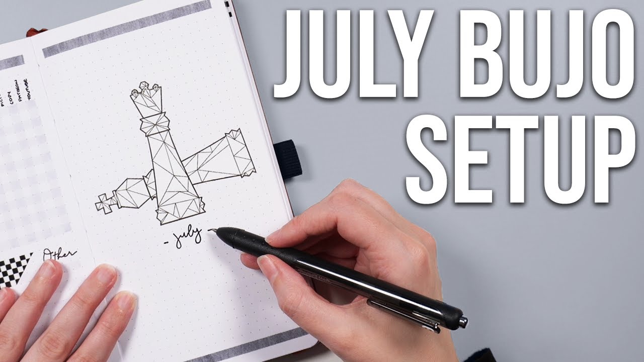 July Bullet Journal Setup 💜 Chess theme