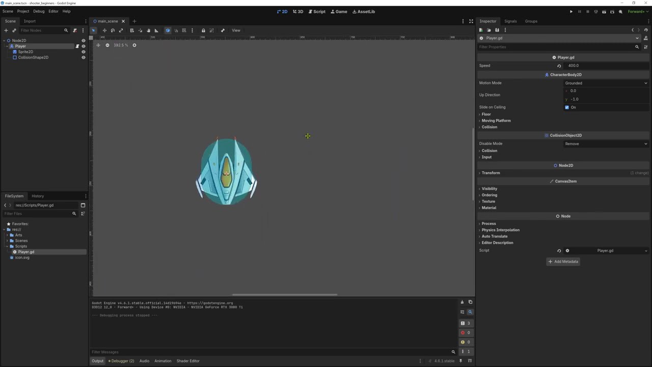 2 - 2D shooter - Boundaries and movement tweaks