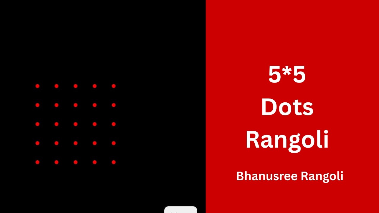 Beautiful 5×5 Dots Rangoli Design | Easy & Simple Kolam for Beginners
