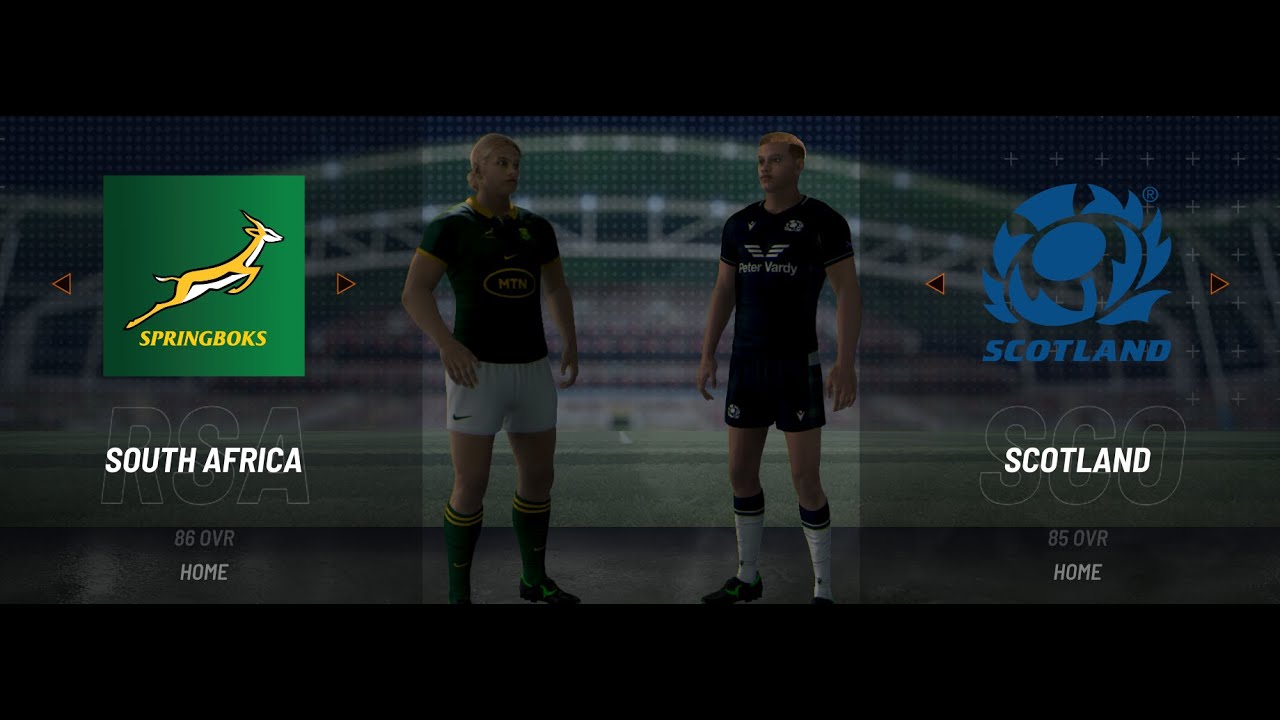 Rugby 25 gameplay South Africa VS Scotland