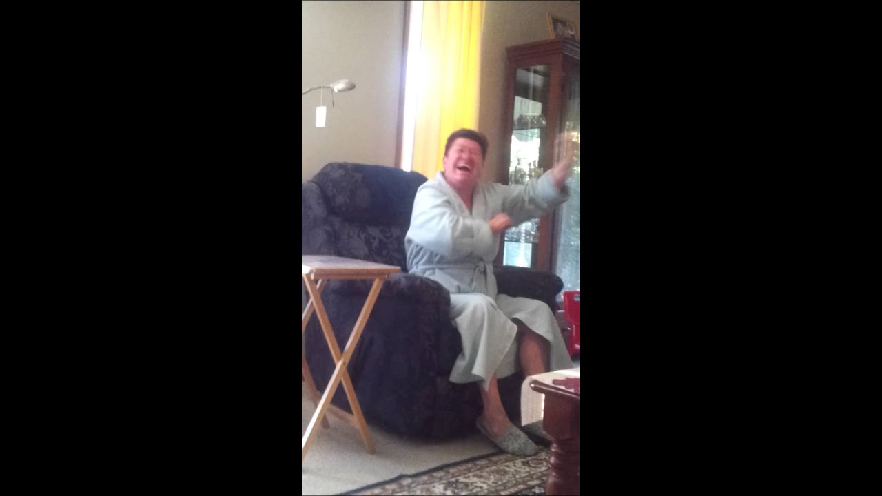 Elderly lady does weed