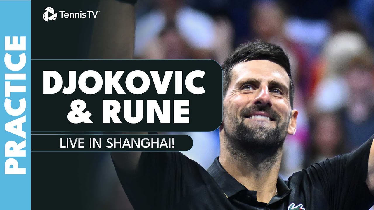 LIVE: Novak Djokovic & Holger Rune Practice in Shanghai!