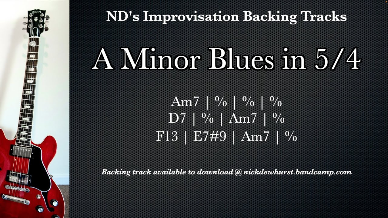 A Minor Blues in 5/4 Backing Track