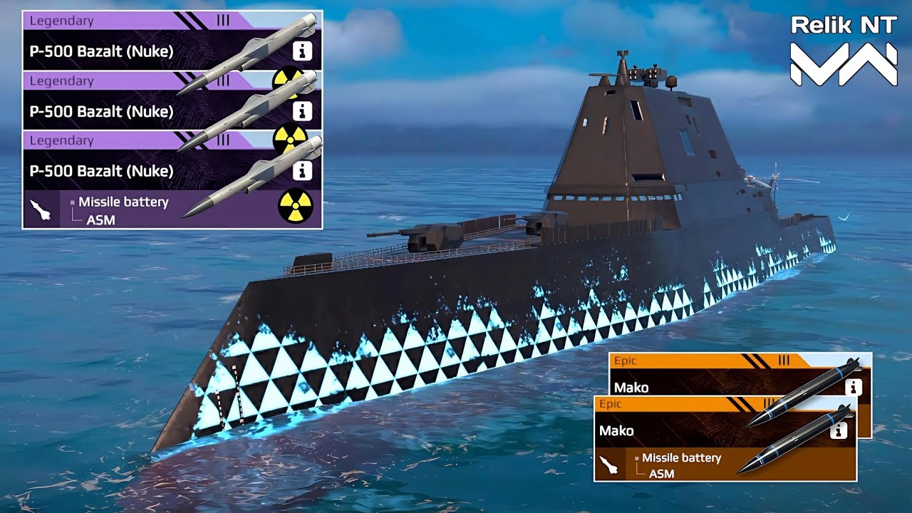 USS Zumwalt With P-500 Bazalt (Nuke) And Mako | Deadly Build - Modern Warships 