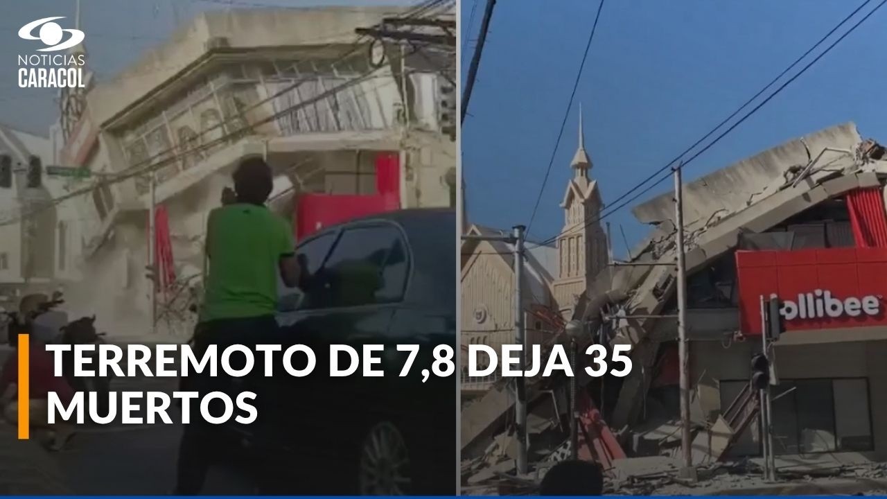 Terremoto de magnitud 7,8 sacude Filipinas: deja al menos 35 muertos y m&aacute;s de 100 heridos