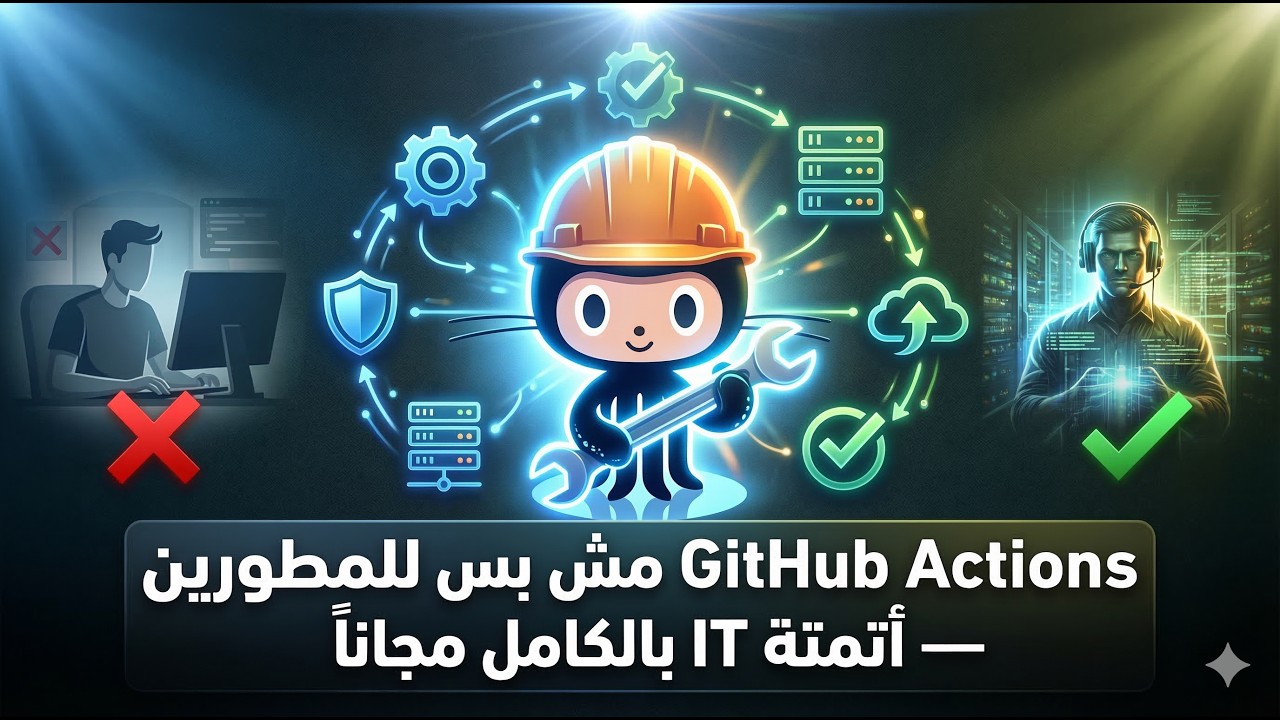 🤯 GitHub Actions مش بس للمطورين — أتمتة IT بالكامل مجاناً 🚀