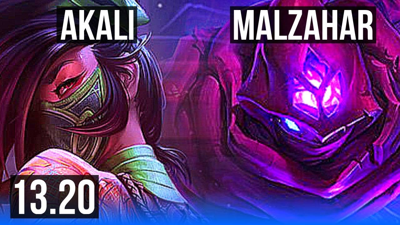 AKALI vs MALZ (MID) | 2.7M mastery, 7/1/3, 1100+ games, Dominating | BR Master | 13.20