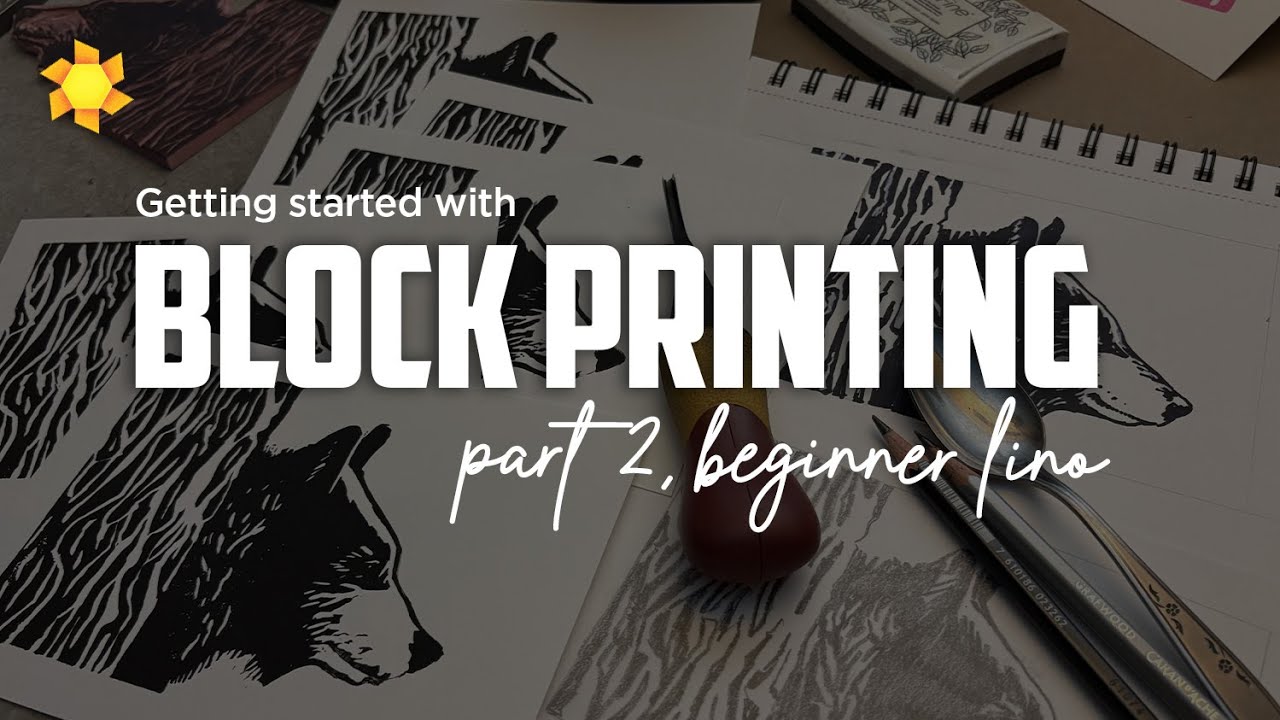 Getting Started with Block Printing, part 2: Easy linoleum block bear
