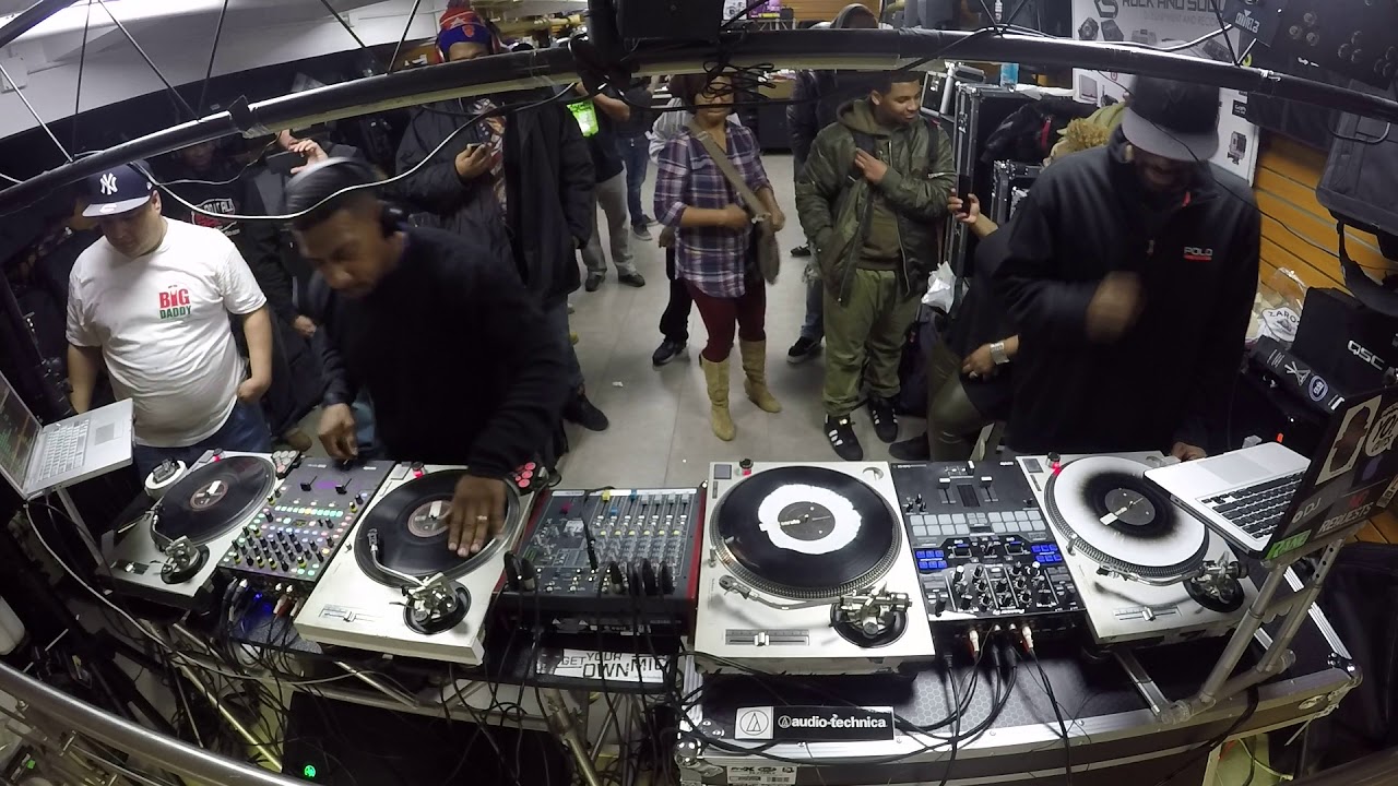 DJ Ace at World Famous Holiday Party 2016 at Rock and Soul DJ Equipment and Records N.Y.C.