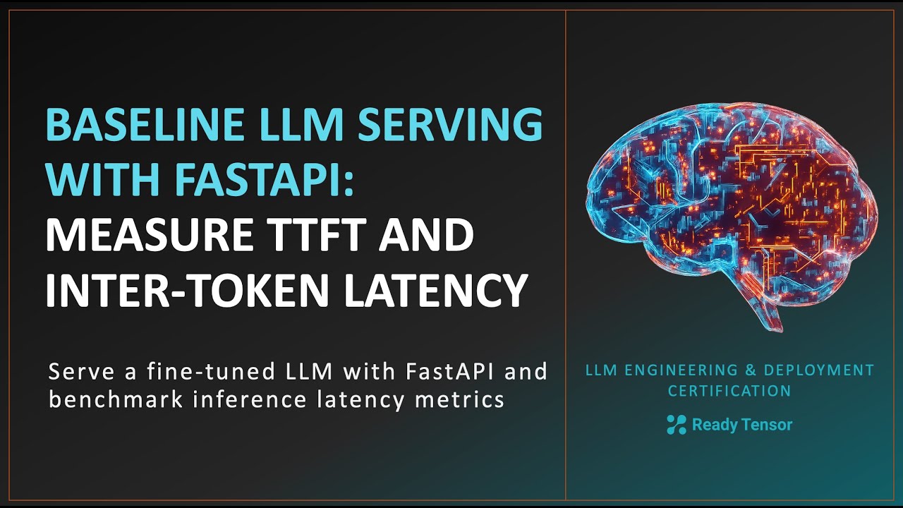 Базовая модель обслуживания LLM с использованием FastAPI: измерение TTFT и задержки между токенами.