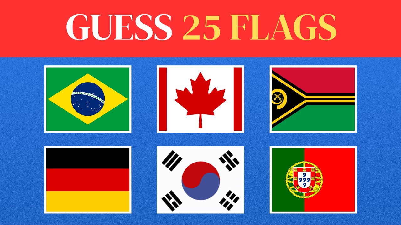 95% CAN’T GUESS ALL 25 FLAGS 🌍🚩  CAN YOU 😱