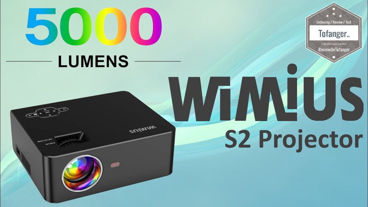 WiMiUS S2 Projector - 720P mini projector with 1080P support - 5000 Lumens - Unboxing