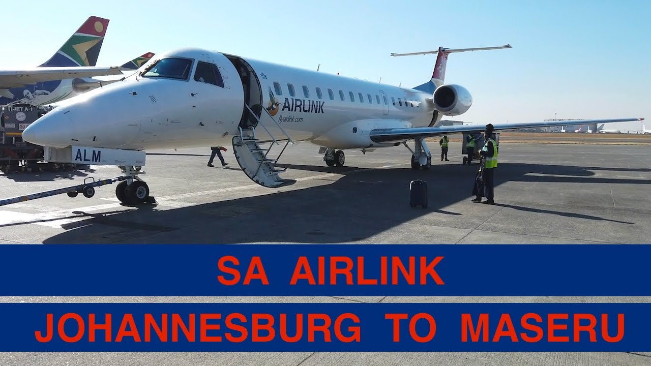 SA AIRLINK - ECONOMY | JOHANNESBURG TO MASERU | EMBRAER 135 | LOUNGE ACCESS | TRIP REPORT
