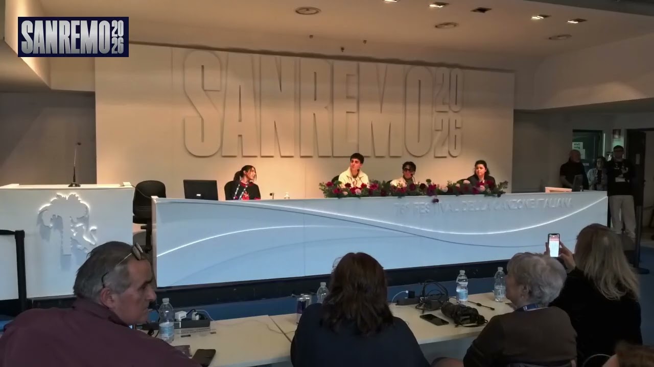 FESTIVAL DI SANREMO 2026 CONFERENZA STAMPA- -- LDA E AKA 7EVEN