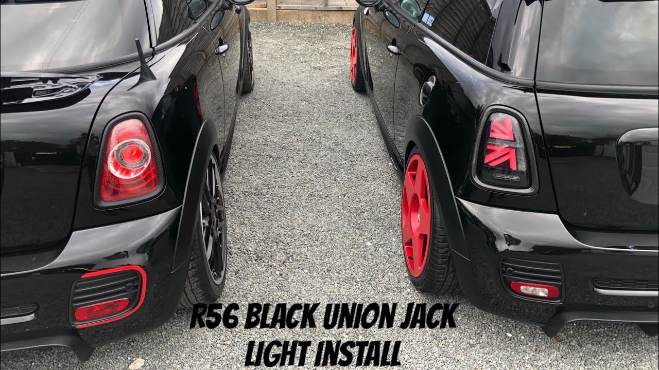 Mini Bitz R56 GEN 2 Black Union Jack Lights - Установка