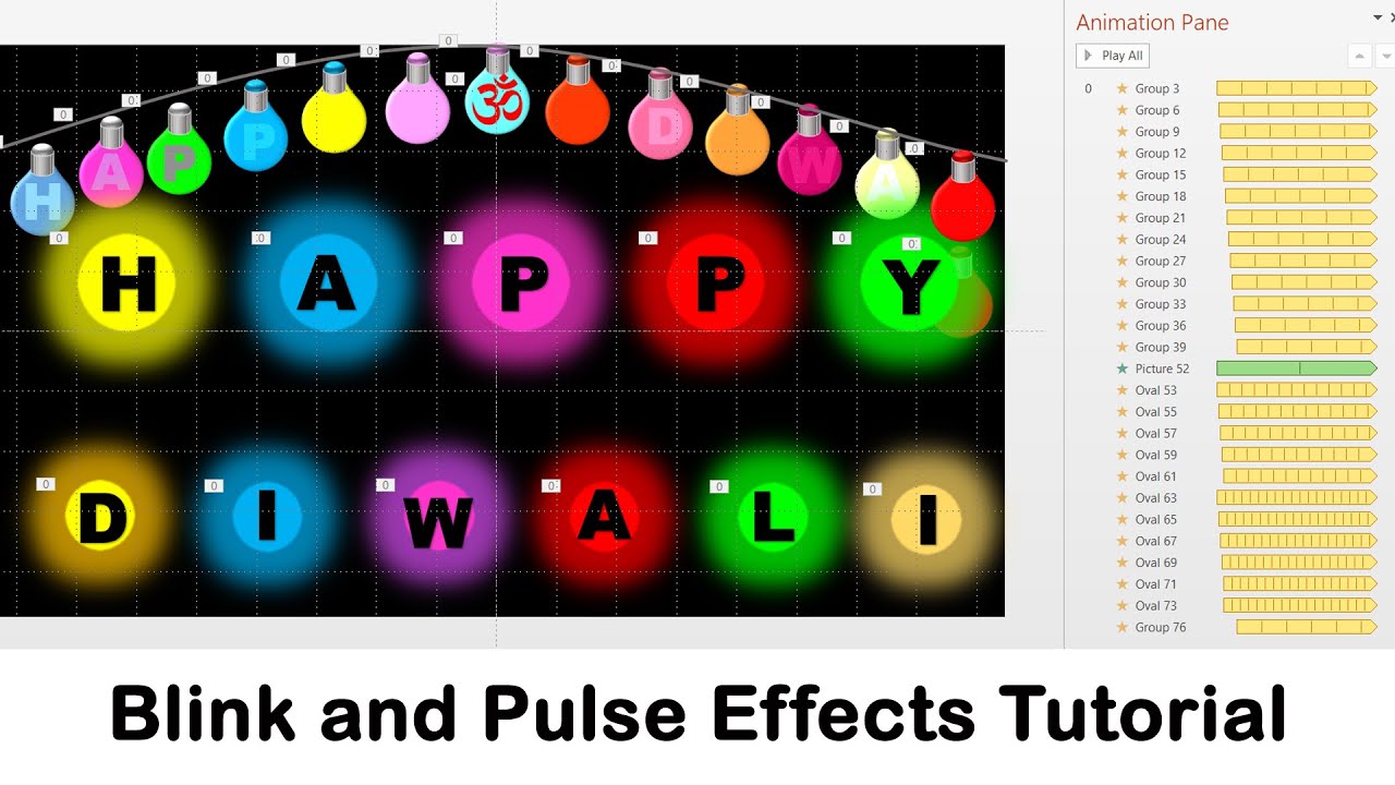 Happy Diwali Animation in PowerPoint | Blink and Pulse Effects Tutorial | Power of PowerPoint