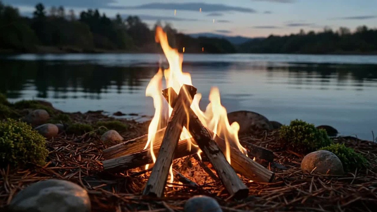 Deep Forest Campfire – Calm Flames in Nature