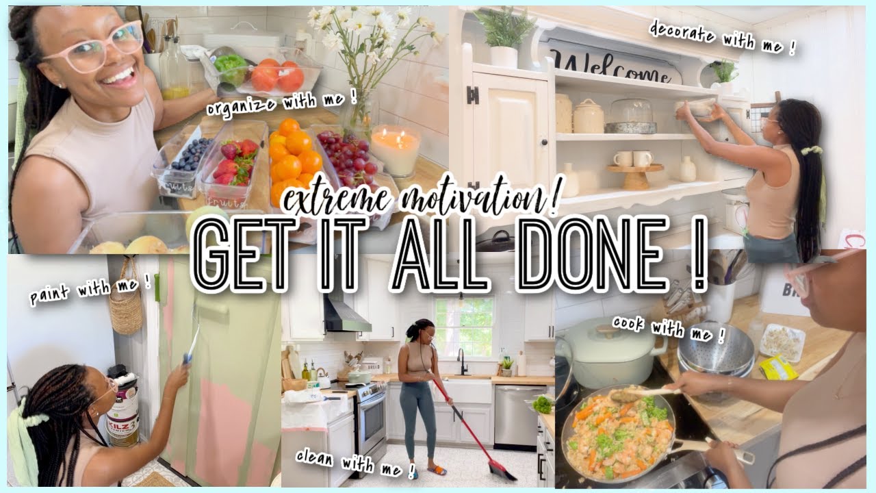 ALL DAY CLEAN, DECORATE,ORGANIZE & COOK WITH ME| Get It All Done + Extreme Cleaning Motivation *NEW*