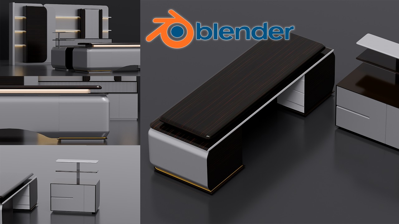 Blender 3D Modeling Timelapse | Office Desk
