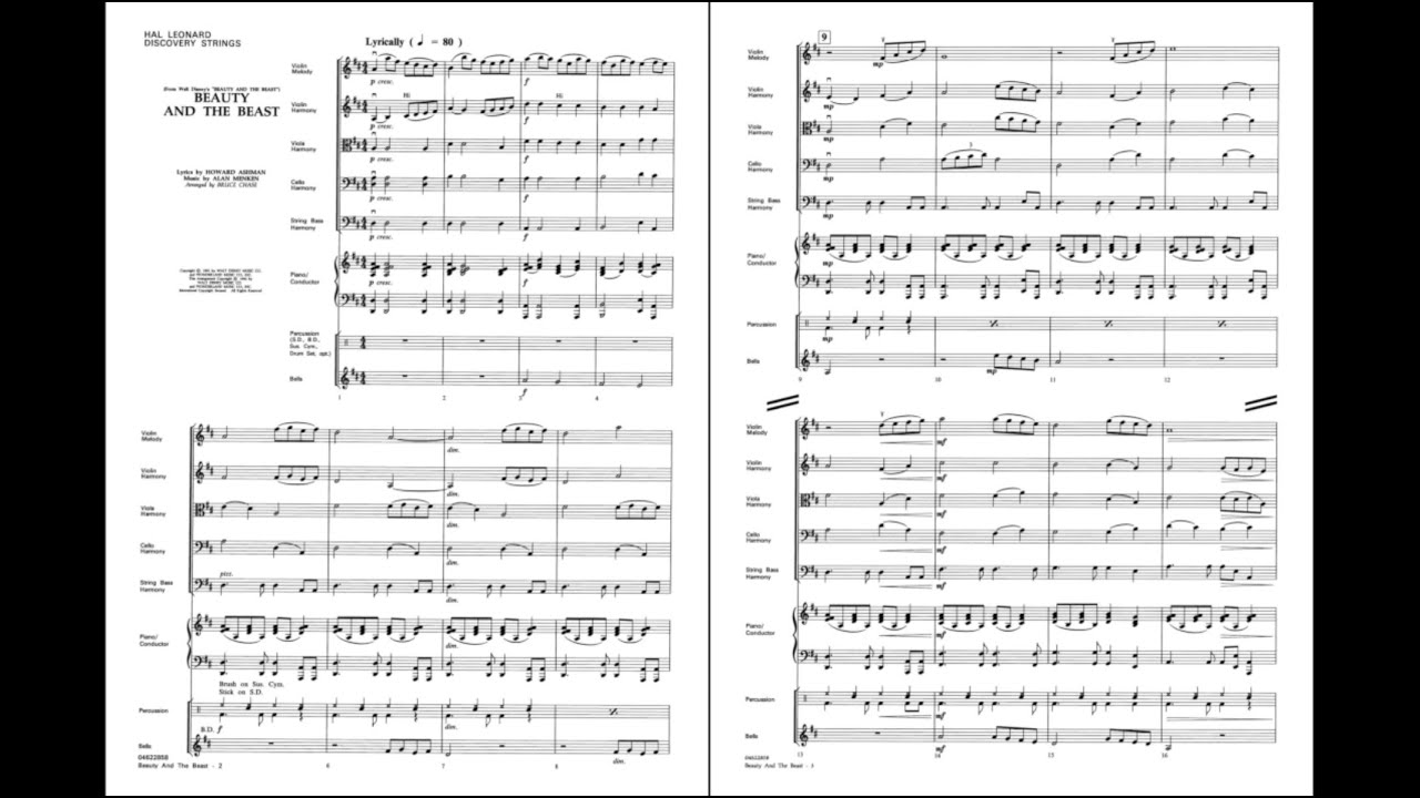 Beauty and the Beast arranged by Bruce Chase