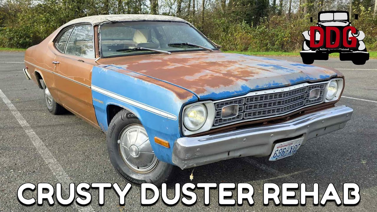 Удаление большой вмятины &mdash; превращение давно заброшенного Plymouth Duster 1976 года в автомобиль ...