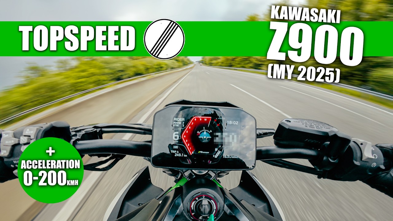 Kawasaki Z900 (2025) | Top Speed & Acceleration GERMAN HIGHWAY