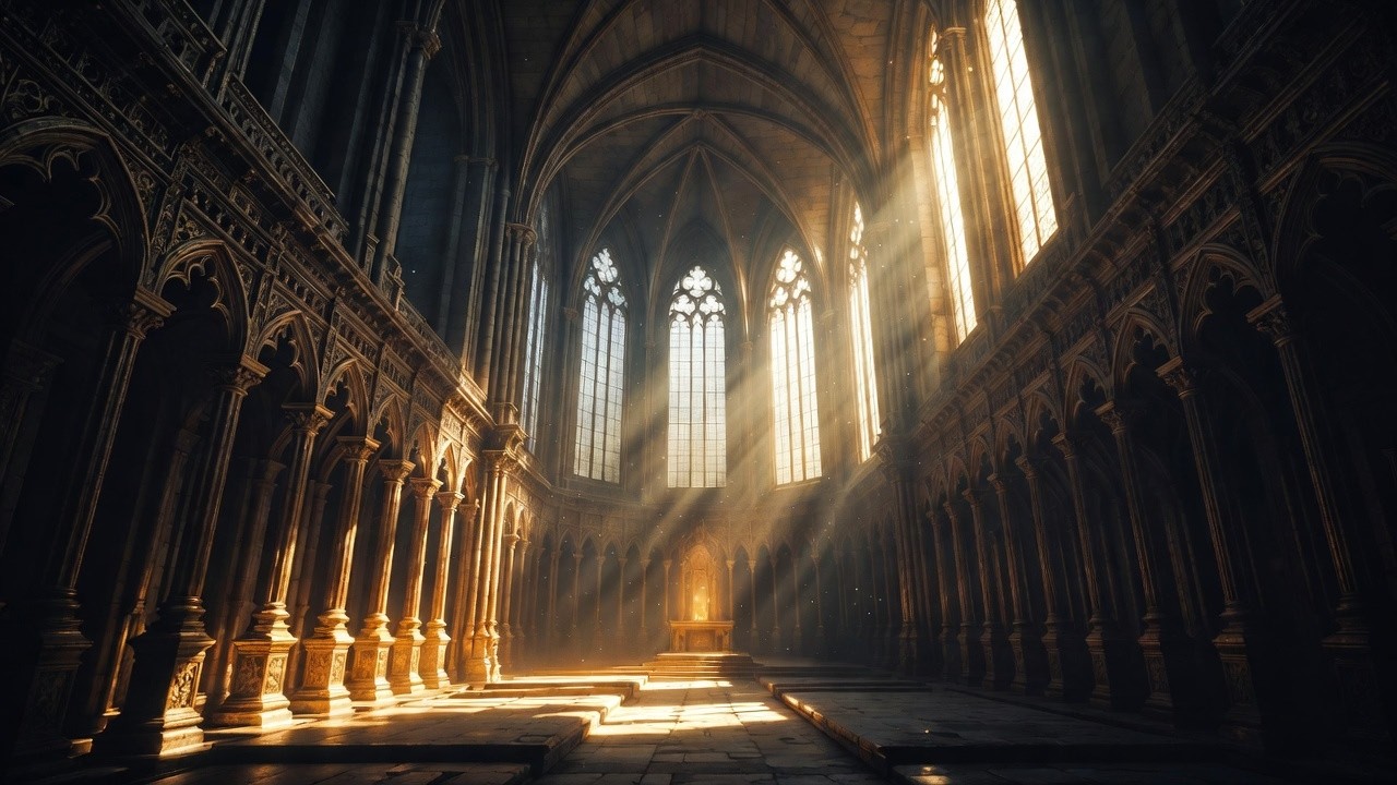 Deep Gregorian Chant for Sleep | Latin Prayer Meditation | Dark Cathedral Ambience
