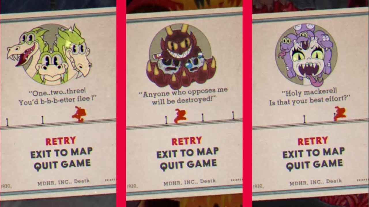 Cuphead - All Boss Death Quotes