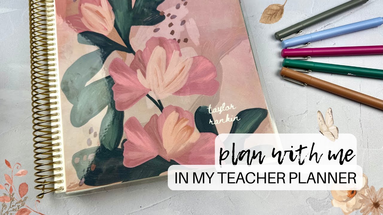 PLAN W/ ME in my teacher planner| erin condren teacher lesson planner 🍎 | tattooed teacher plans