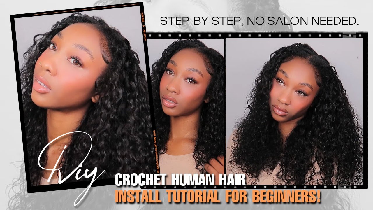 DIY crochet human hair install tutorial for beginners I Step-by-step, no salon needed Ft.Eayonhair
