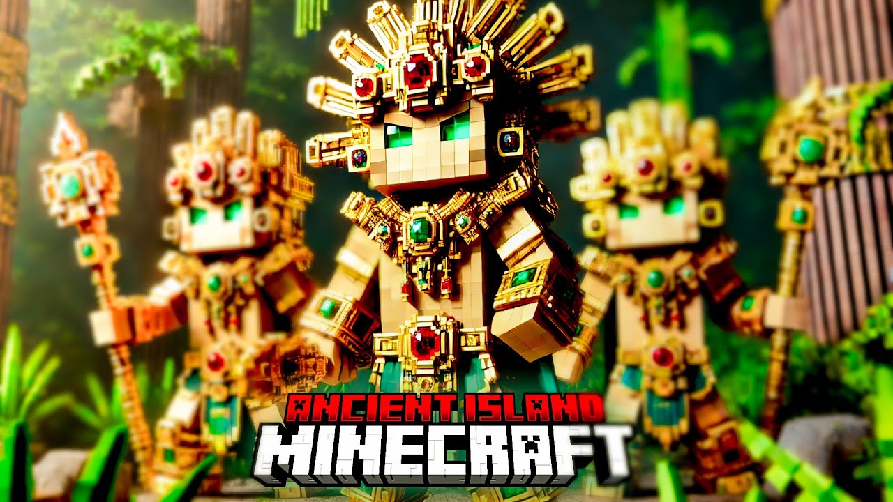 Surviving 1 YEAR on an ANCIENT ISLAND in HARDCORE MINECRAFT