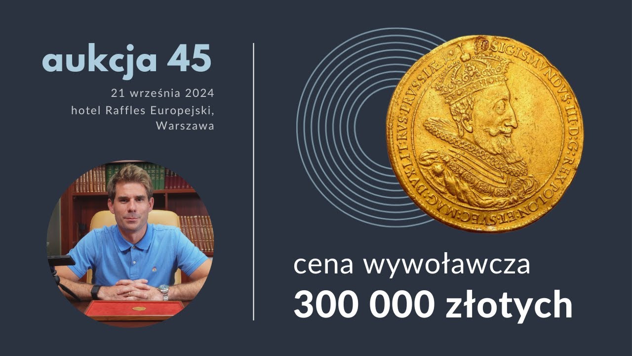 Królewskie 10 dukatów - donatywa gdańska z XVII wieku. Jedyny egzemplarz na rynku trafia na aukcję!