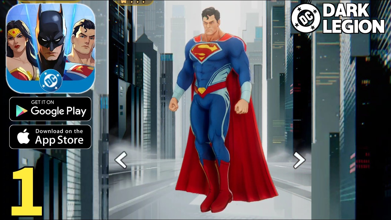 DC: Dark Legion Global Launch Gameplay Walkthrough Part 1 (ios, Android)