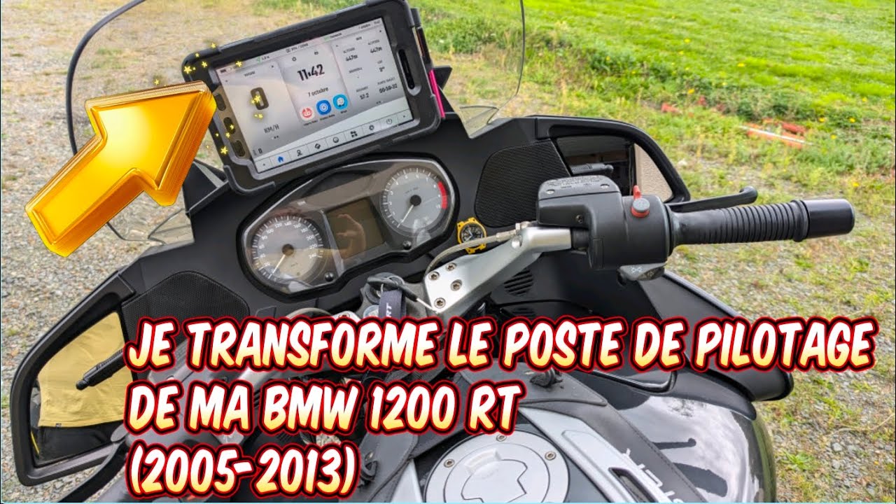 Monter une tablette sur sa BMW 1200 RT (2005-2013) GPS et autres applications sur grand écran.