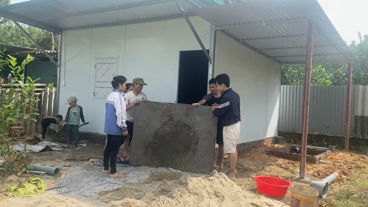 Independent living,finishing our home, carrying 200kg concrete panels, and making the concrete yard