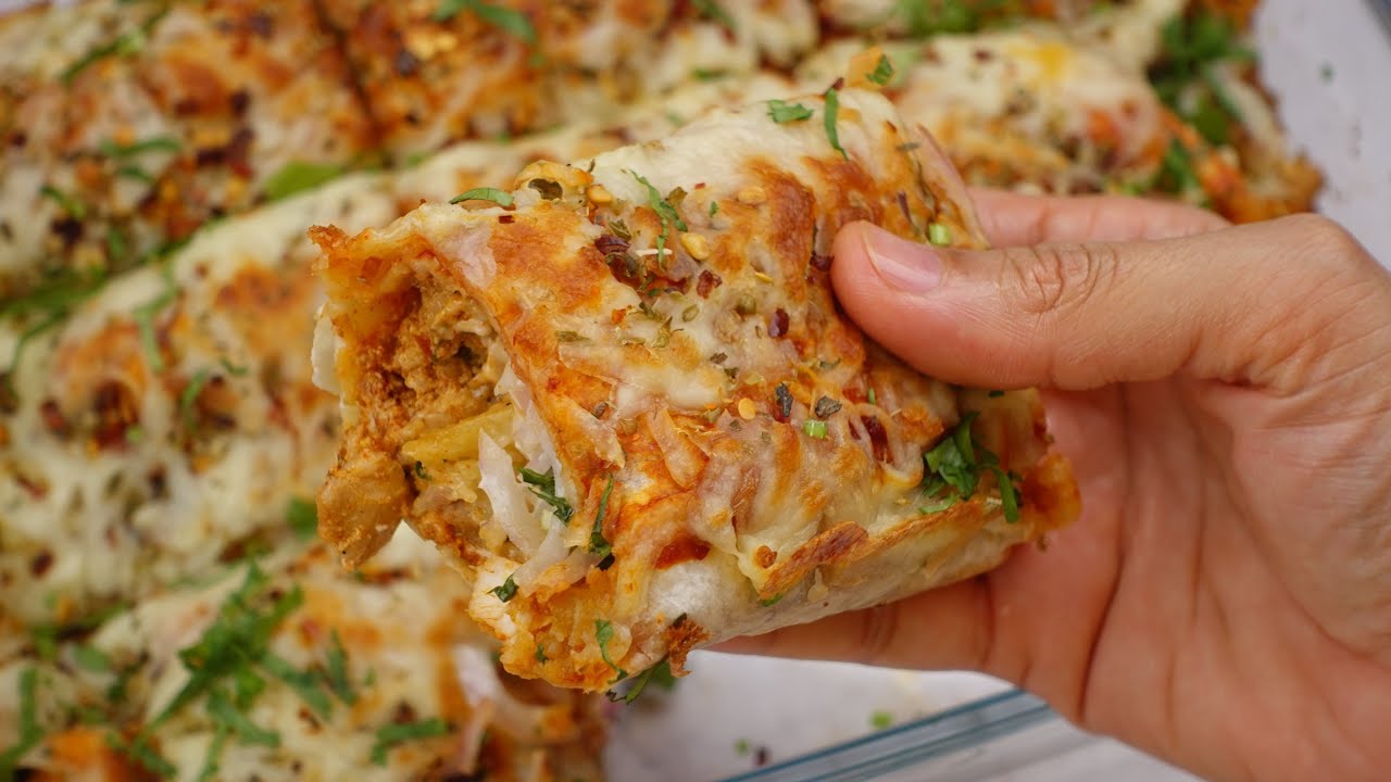 Shawarma Sandwich,Pizza Sandwich By Recipes of the world