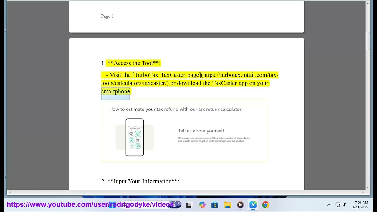 Free calculator: How to get started w/ Turbotax's Tax Calculato?