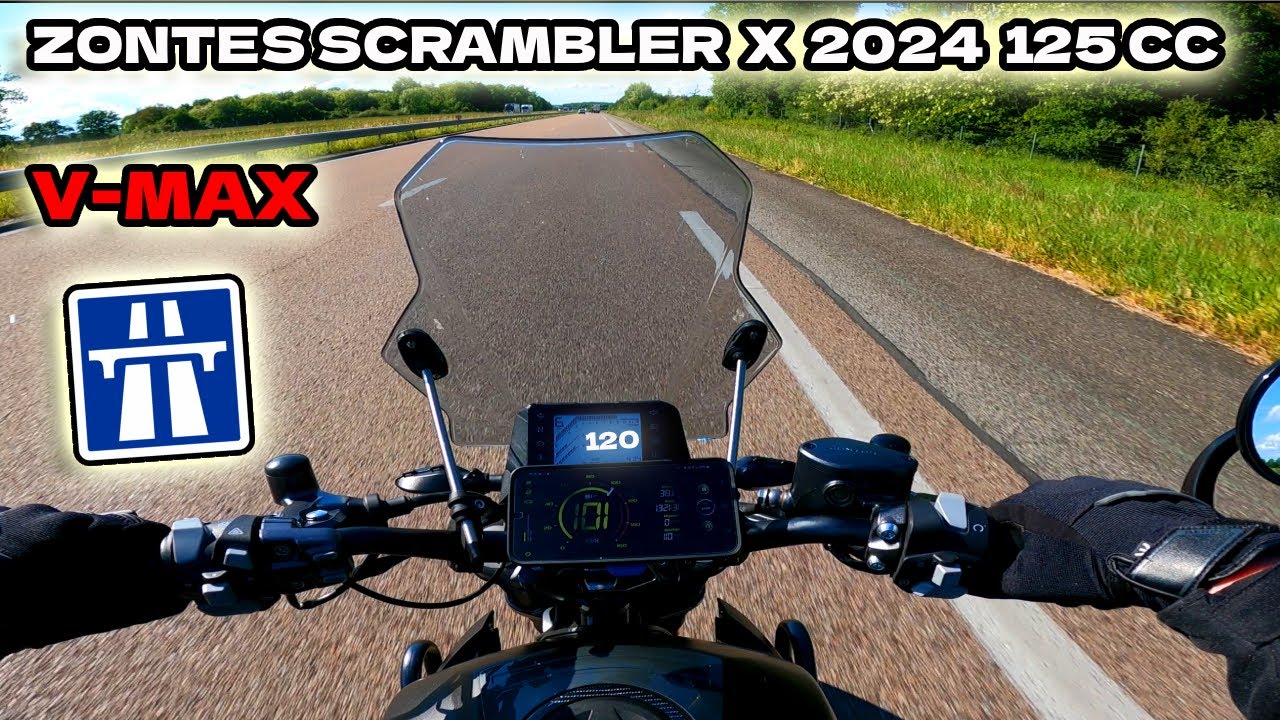V-MAX ZONTES SCRAMBLER X 2024 SUR AUTOROUTE !