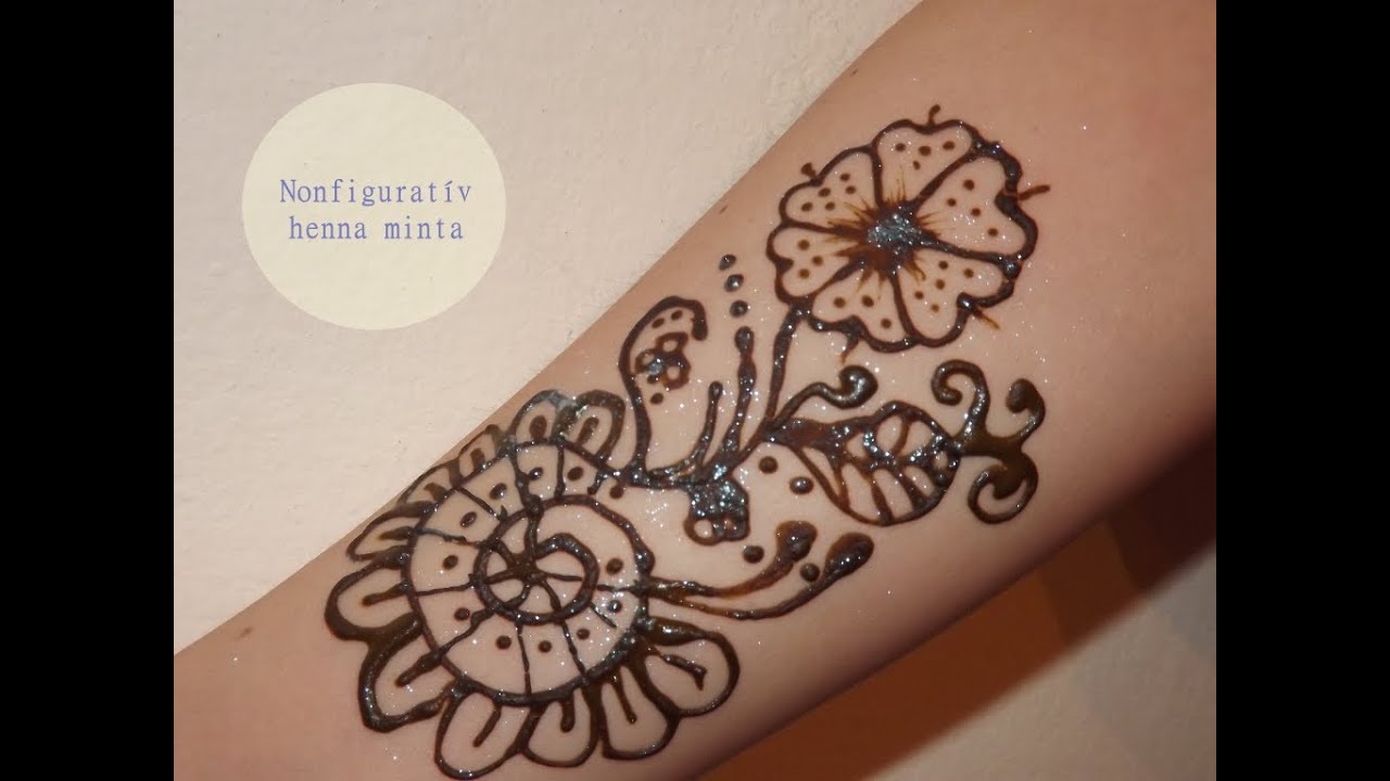 Vir&aacute;g henn&aacute;val | nonfigurat&iacute;v selyemporos henna minta l&eacute;p&eacute;sről- l&eacute;p&eacute;sre