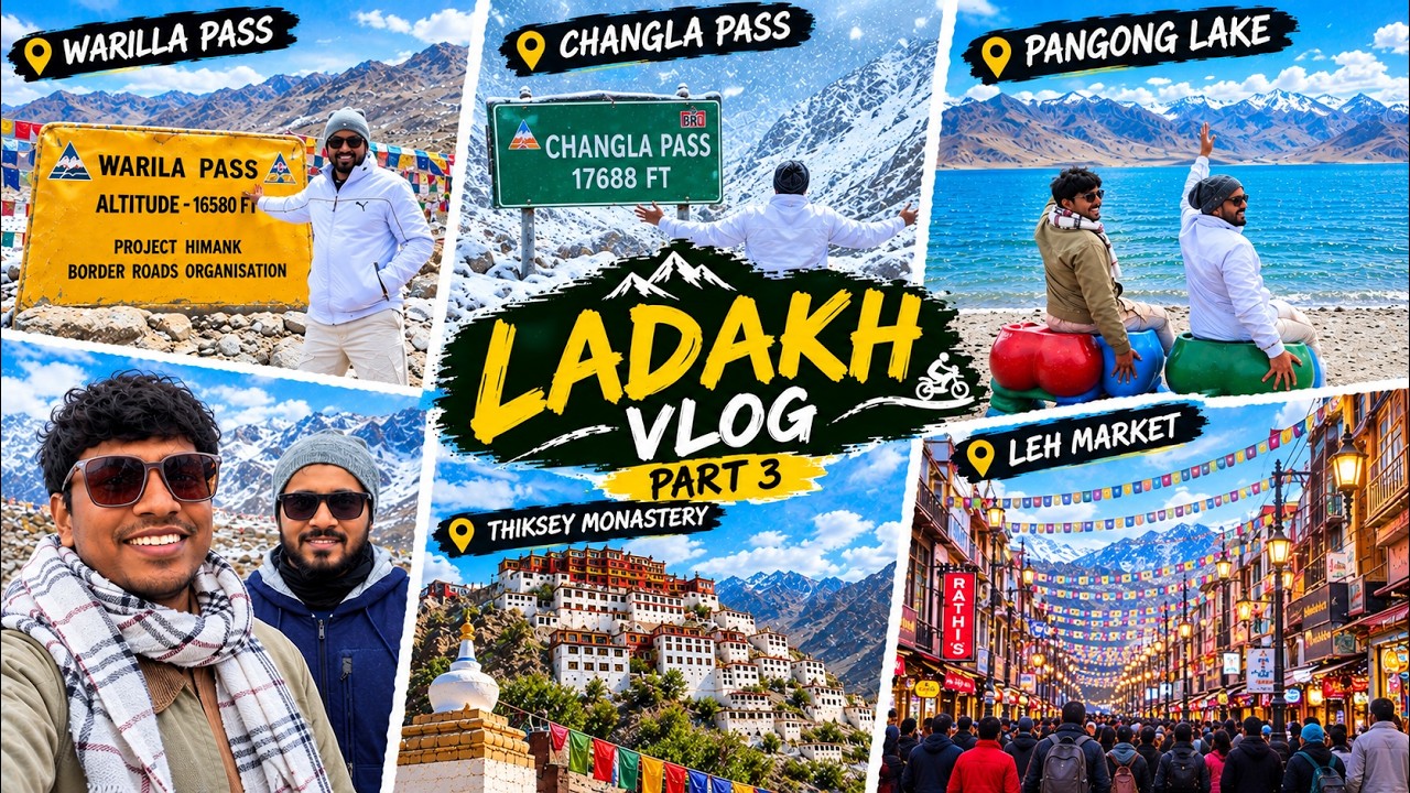 We Found SNOW in Ladakh! ❄️ | Changla Pass, Pangong Lake & Wari La | Vlog Part 3