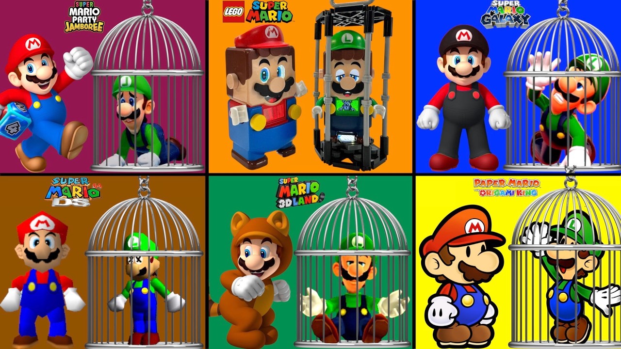 Эволюция Марио спасает Луиджи в играх Super Mario Bros. и LEGO