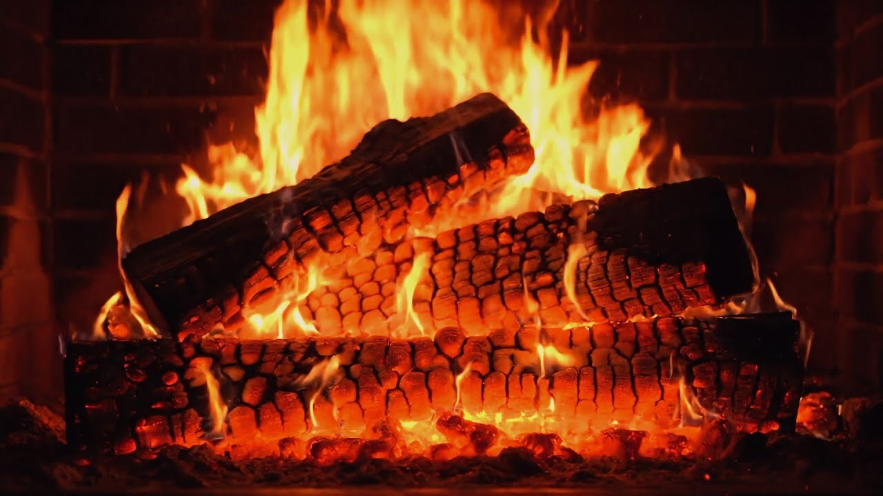 🔥 Warm Fireplace Fire ⏐ Natural Crackling Sounds ⏐ Deep Sleep, Relax & Cozy Winter Ambience (4K)
