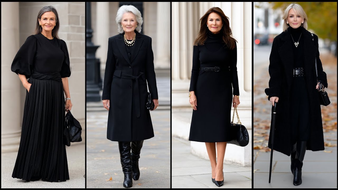 Timeless Black Style for Women Over 50 | Effortless Elegance and Refined Fashion Inspiration