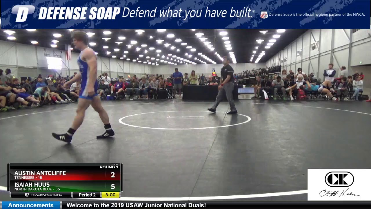 Mat 15 182 Austin Antcliffe Tennessee Vs Isaiah Huus North Dakota Blue