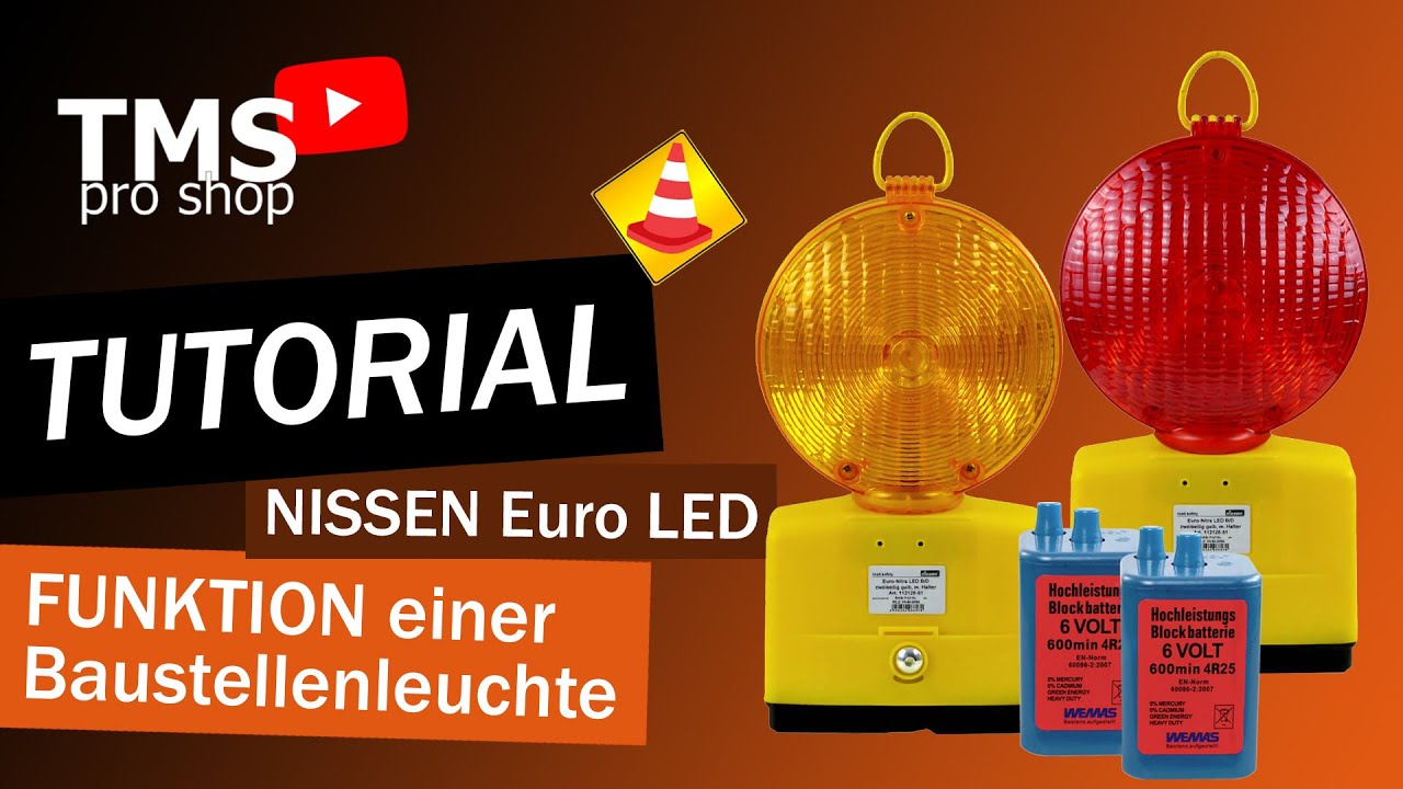 💡 So funktioniert die klassische Baustellenleuchte NISSEN Euro LED | Absperrshop.de